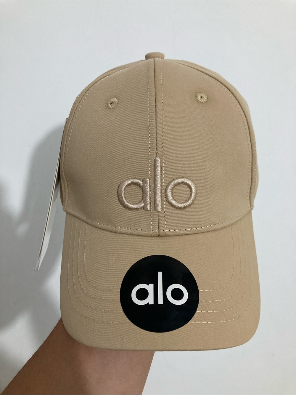ALO Yoga Tan Baseball Cap with Embroidered Logo